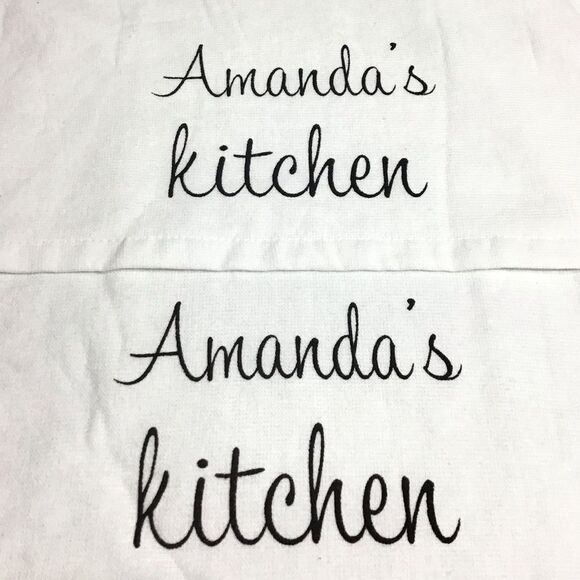 Anthropologie Cupcakes and Cashmere Personalized Kitchen Towel Amanda New White - Picture 4 of 6